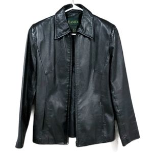 Danier genuine leather jacket in black size 8 - 10